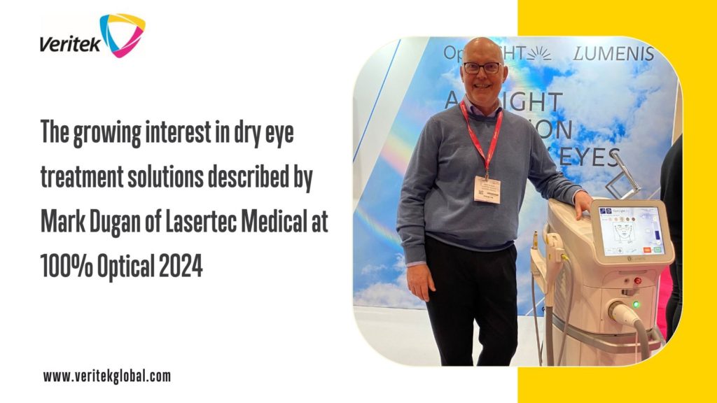 The growing interest in dry eye treatment solutions described by Mark Dugan of Lasertec Medical at 100% Optical 2024 | Veritek