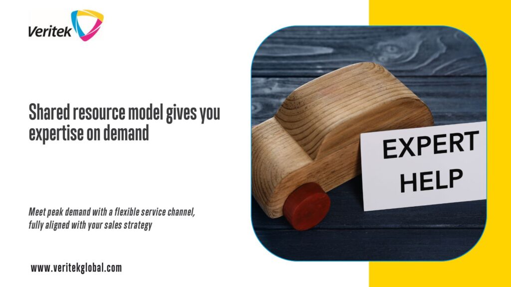 Shared Resource Model Gives You Expertise On Demand | Meet peak demand with a flexible service channel | Veritek Global